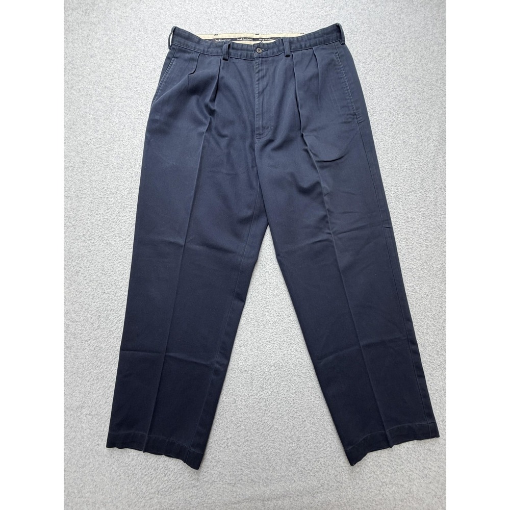 Polo Ralph Lauren Pants Mens 35x30 Blue Polo Chino Pleated Regular Fit Casual